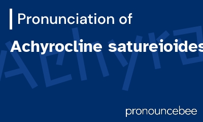 how to pronounce achyrocline-satureioides feature image