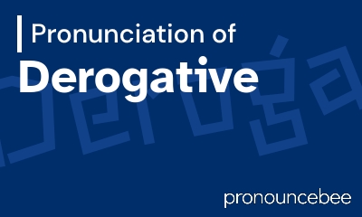 how to pronounce derogative feature image