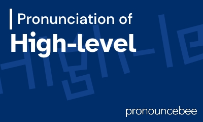 how to pronounce high-level feature image